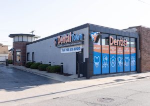 The exterior of Dental Town Archer as seen from across the road